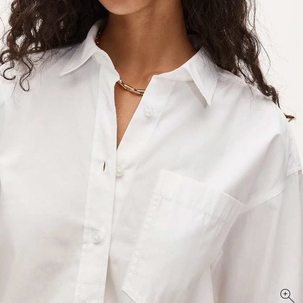 J.Crew Étienne cropped button-up shirt in cotton poplin - Picture 2 of 7